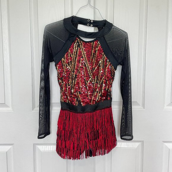 Weissman Costumes Weissman Red Fringe Dance Dress Size Small Adult Poshmark